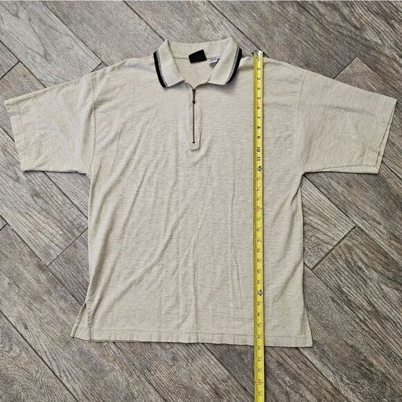 Bugle Boy Tan and Black Polo Short Sleeve Shirt - Picture 2 of 7